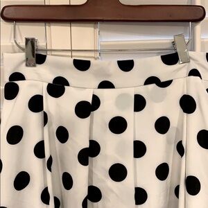 Wool polka dot lace bow midi skirt A80 main image 1